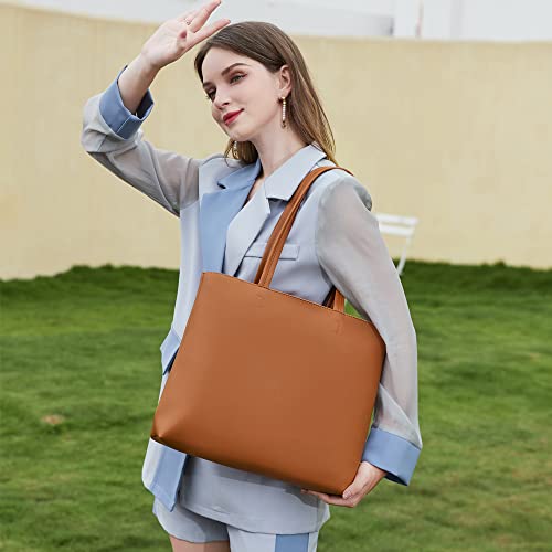 MEEGIRL Simple PU Leather Tote Handbags for Women