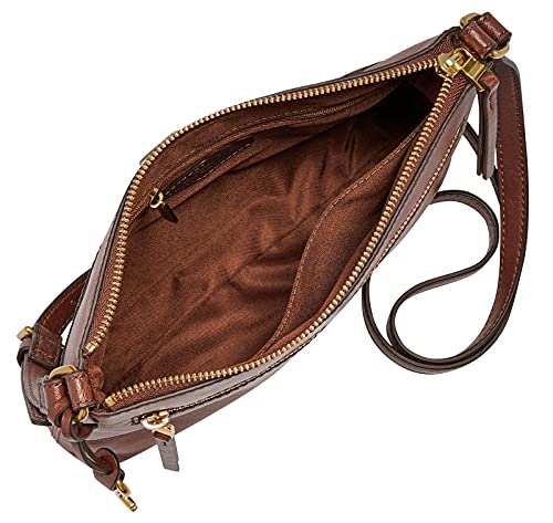 Fossil Women's Fiona Crossbody Bag, Brown Eco Leather