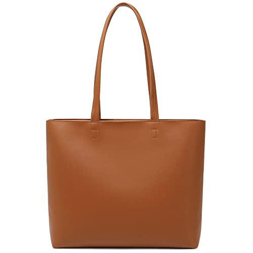 MEEGIRL Simple PU Leather Tote Handbags for Women