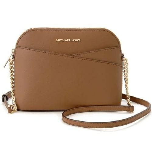 Michael Kors Brown Leather Crossbody Handbag, Medium Size