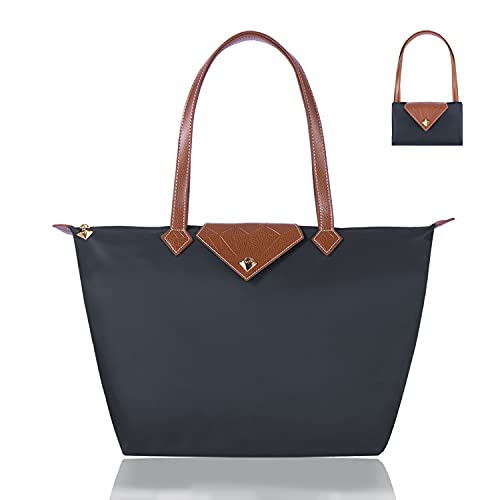Dark Grey Folding Designer Handbag for Travel, Office, School