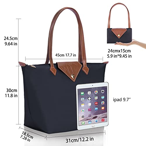 Dark Grey Folding Designer Handbag for Travel, Office, School