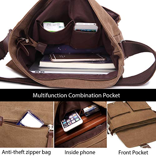 Vintage Unisex Canvas Messenger Bag for iPad, Travel