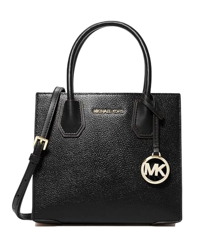 Black Mercer Medium Leather Crossbody Messenger Handbag