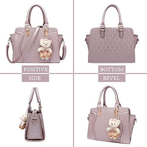 Pahajim 4-Piece Women's Designer Handbag Set (Red)