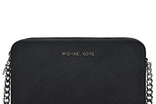 Michael Kors Black Saffiano Leather Medium Crossbody Handbag