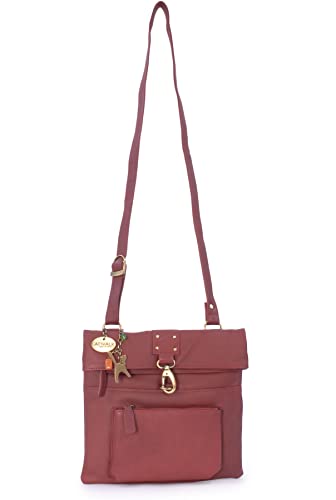 Red Leather Cross Body Bag - Catwalk Collection
