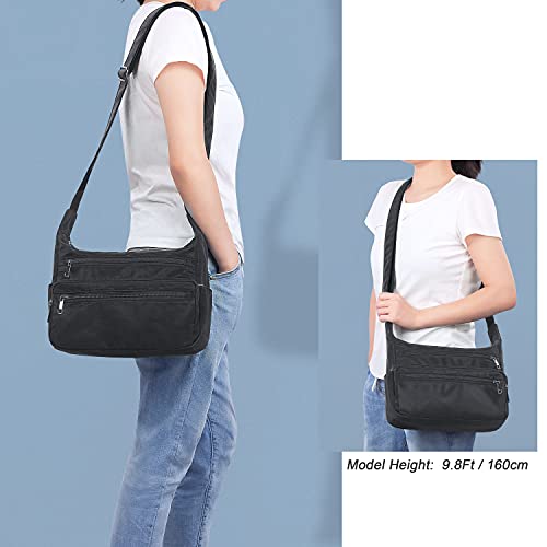 Women's Multi-Pocket Crossbody Handbag - Waterproof & RFID