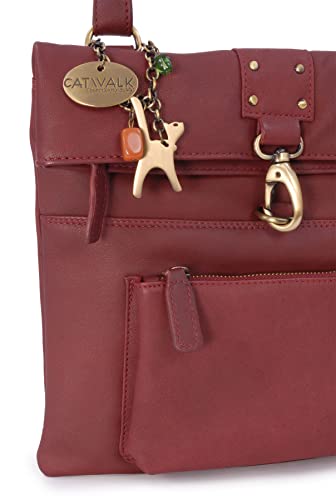 Red Leather Cross Body Bag - Catwalk Collection