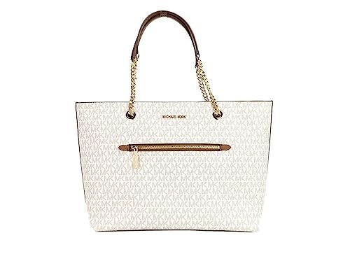 Michael Kors Vanilla Front Pocket Chain Tote Bag