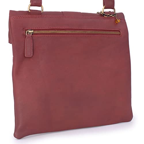 Red Leather Cross Body Bag - Catwalk Collection