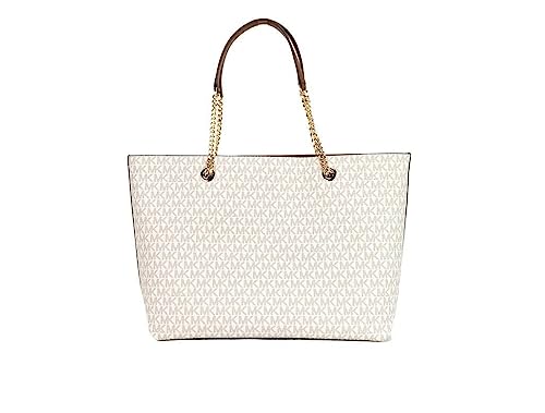 Michael Kors Vanilla Front Pocket Chain Tote Bag