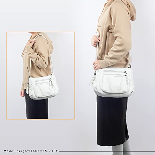 VOLGANIK ROCK Soft Synthetic Leather Women's Handbag, White