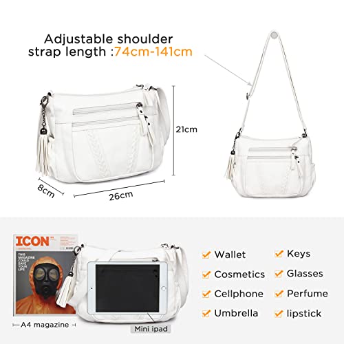 VOLGANIK ROCK Soft Synthetic Leather Women's Handbag, White