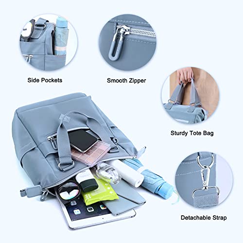 Skyblue Gelory Tote: Small Waterproof Nylon Handbag