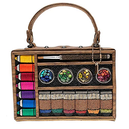 Tylie Malibu Kilim Brown Leather Fringe Tote