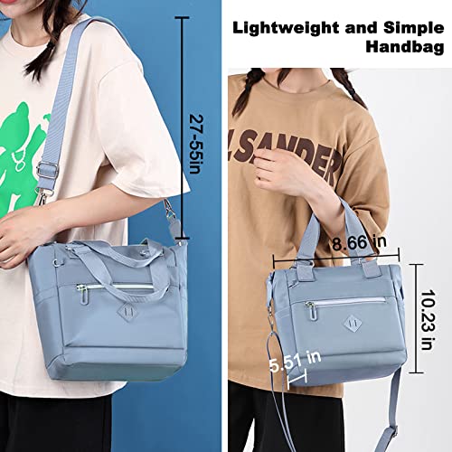 Skyblue Gelory Tote: Small Waterproof Nylon Handbag