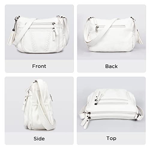 VOLGANIK ROCK Soft Synthetic Leather Women's Handbag, White