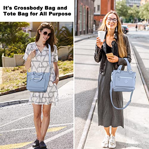Skyblue Gelory Tote: Small Waterproof Nylon Handbag