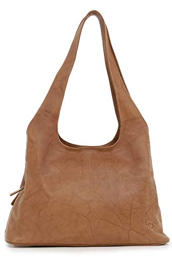 Gigi Genuine Leather Designer Handbag - Woman - Honey