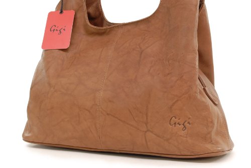 Gigi Genuine Leather Designer Handbag - Woman - Honey