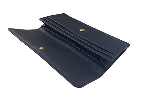 Michael Kors Navy Leather Flat Wallet for Travel