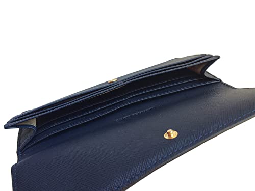 Michael Kors Navy Leather Flat Wallet for Travel