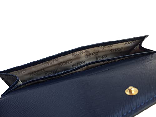 Michael Kors Navy Leather Flat Wallet for Travel