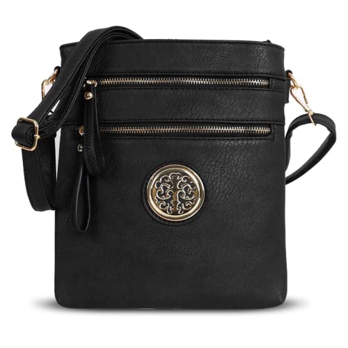 kukubird Plush Designer PU-Leather Shoulder Bag - Black