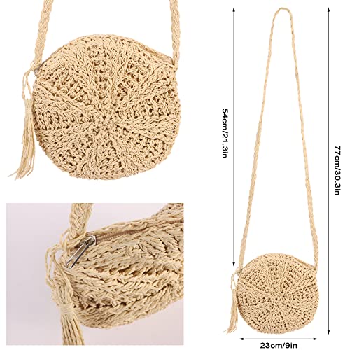 Women's NiCoLa Straw Shoulder Bag with Tassel
