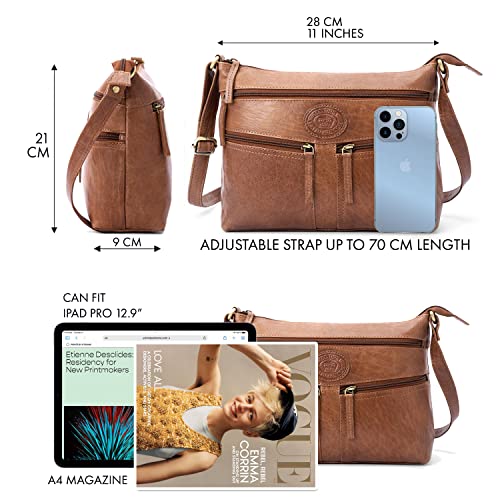 Woodland Leather Women's Genuine Retro Vintage Shoulder Bags