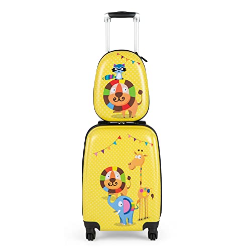 COSTWAY Kids Luggage Set: Backpack and Suitcase