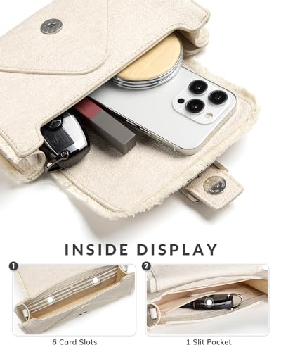 Beige Vulkitty Crossbody Shoulder Handbag Clutch Wallet