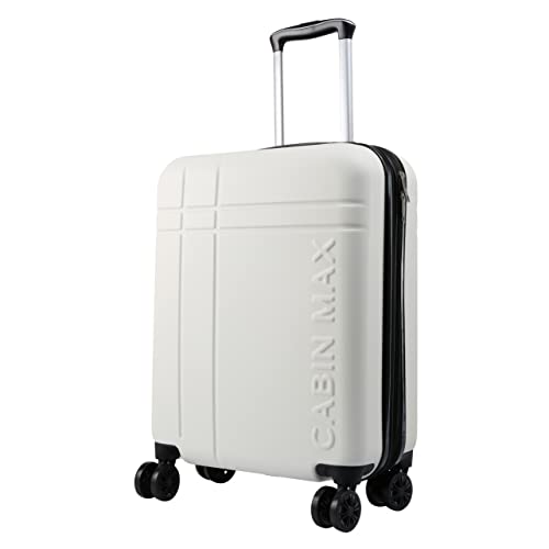 White Carry-On Suitcase 55x40x20 for Ryanair, Easyjet