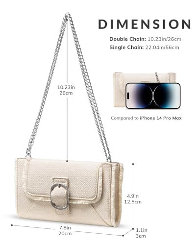 Beige Vulkitty Crossbody Shoulder Handbag Clutch Wallet