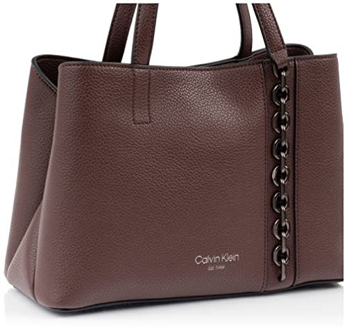 Calvin Klein Adeline Triple Compartment Satchel, Brunette