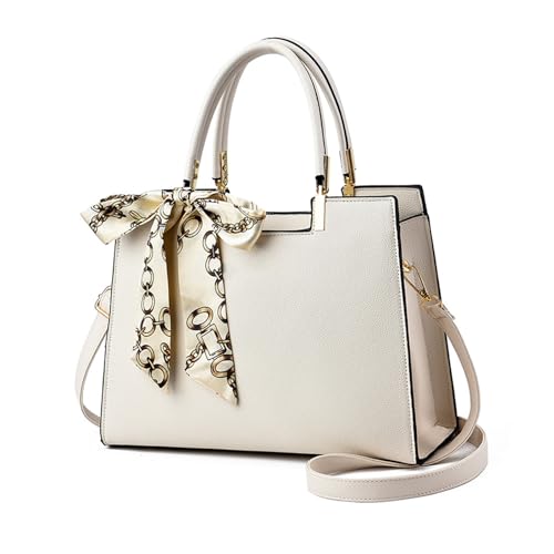 NICOLE & DORIS Elegant Ladies Tote Handbag Beige