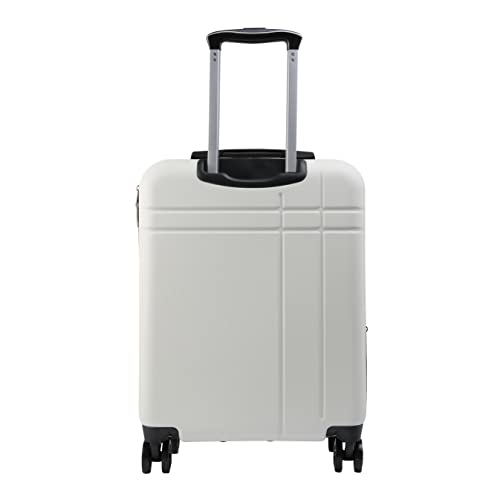 White Carry-On Suitcase 55x40x20 for Ryanair, Easyjet
