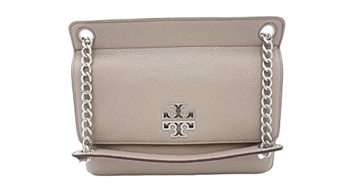 Tory Burch Britten Flap Women's Shoulder Bag, French Grey