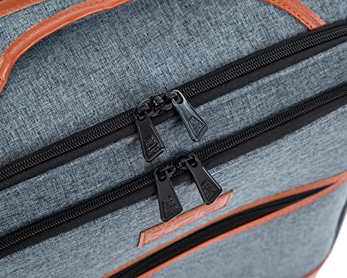 JCB Grey Lightweight 4-Wheel Cabin Bag Set - 28
