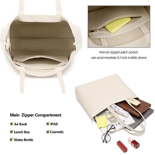 MEEGIRL Simple PU Leather Top Handle Tote Handbag