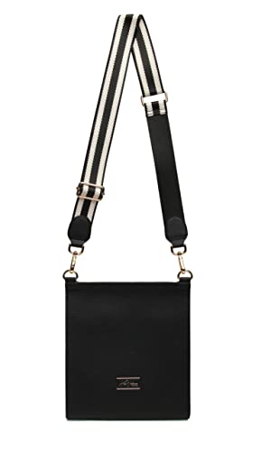 Alice Wheeler Bloomsbury Umhängetasche, Black, Striped Strap