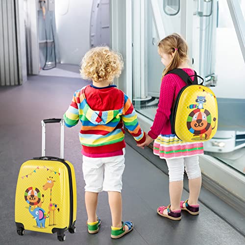 COSTWAY Kids Luggage Set: Backpack and Suitcase