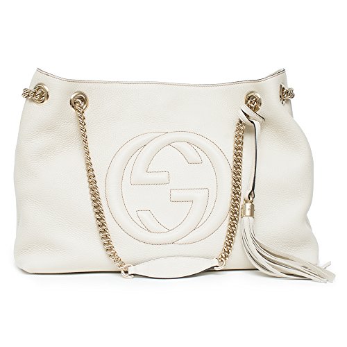 Authentic Gucci Soho Ivory Gold Soft Hobo Bag
