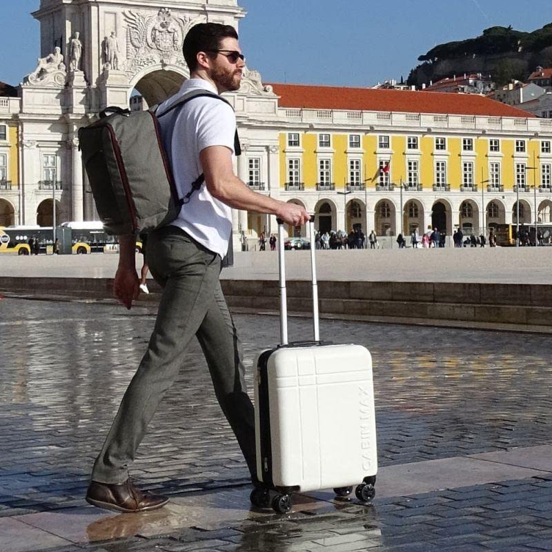 White Carry-On Suitcase 55x40x20 for Ryanair, Easyjet