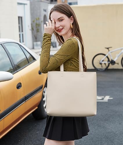 MEEGIRL Simple PU Leather Top Handle Tote Handbag