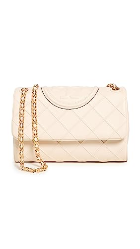 Cream Tory Burch Fleming Soft Convertible Shoulder Bag