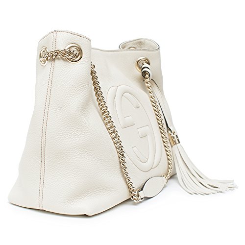 Authentic Gucci Soho Ivory Gold Soft Hobo Bag