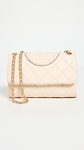 Cream Tory Burch Fleming Soft Convertible Shoulder Bag