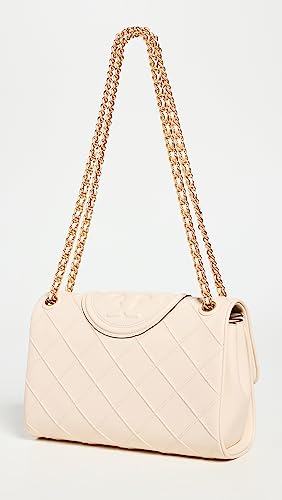 Cream Tory Burch Fleming Soft Convertible Shoulder Bag
